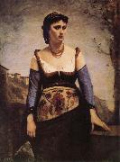 Jean Baptiste Camille  Corot Agostina USA oil painting artist